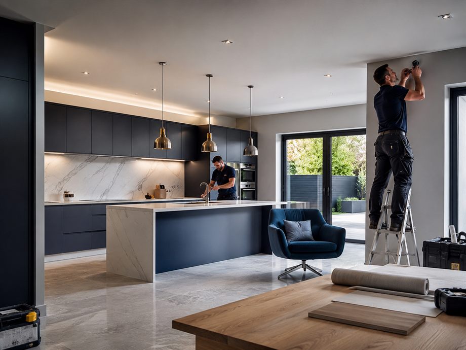 High-end residential kitchen refurbishment in progress
